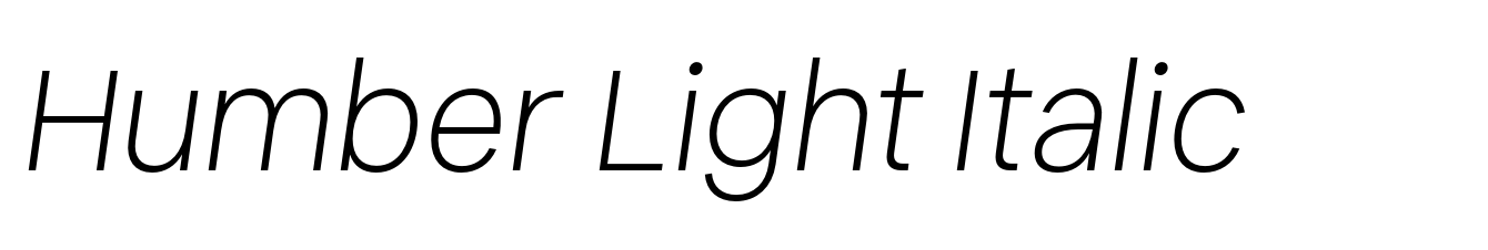 Humber Light Italic